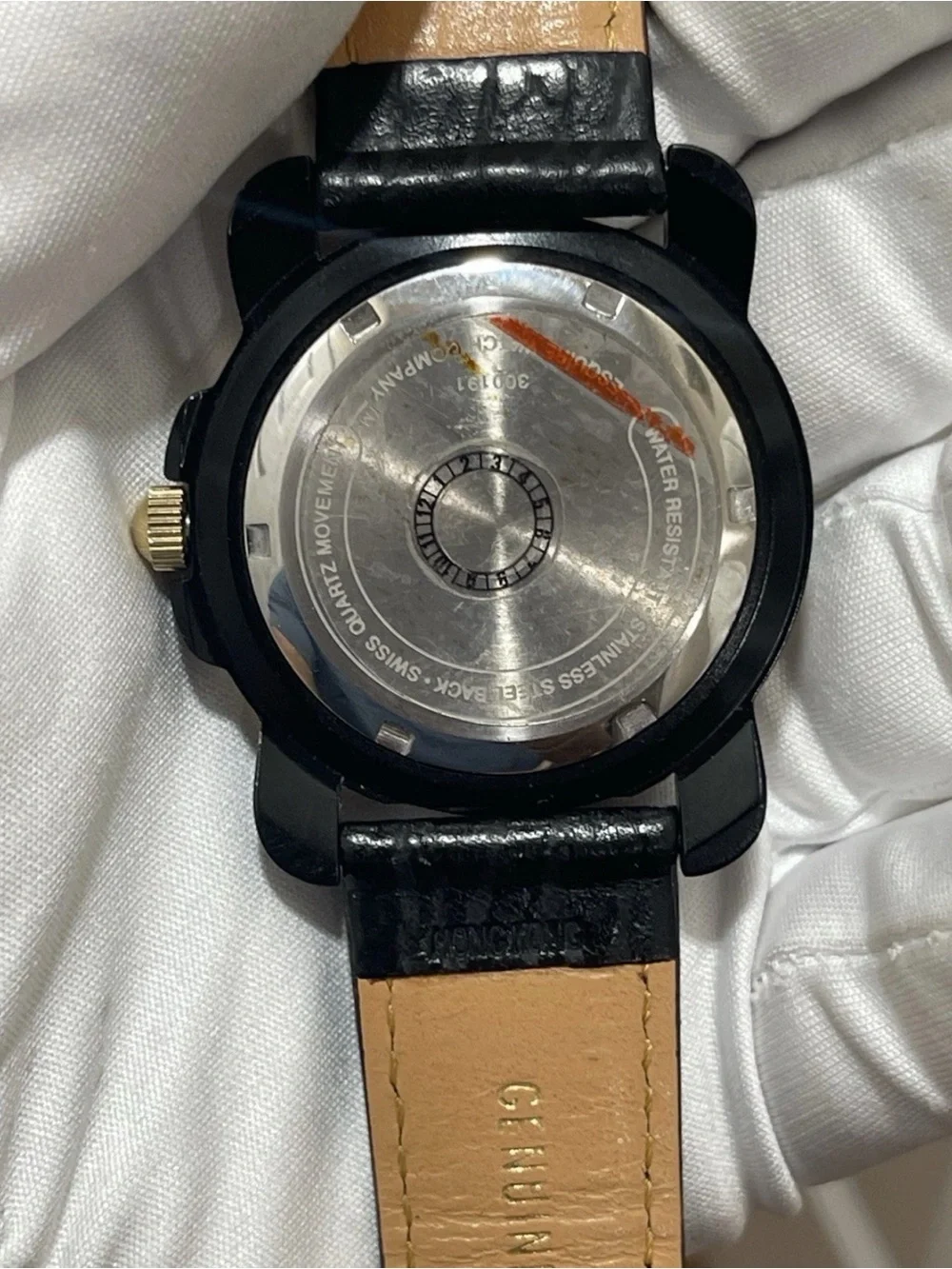 ESQ Movado Submersible Black Dial Gold Tone 330ft Diver 40mm Men’s Quartz